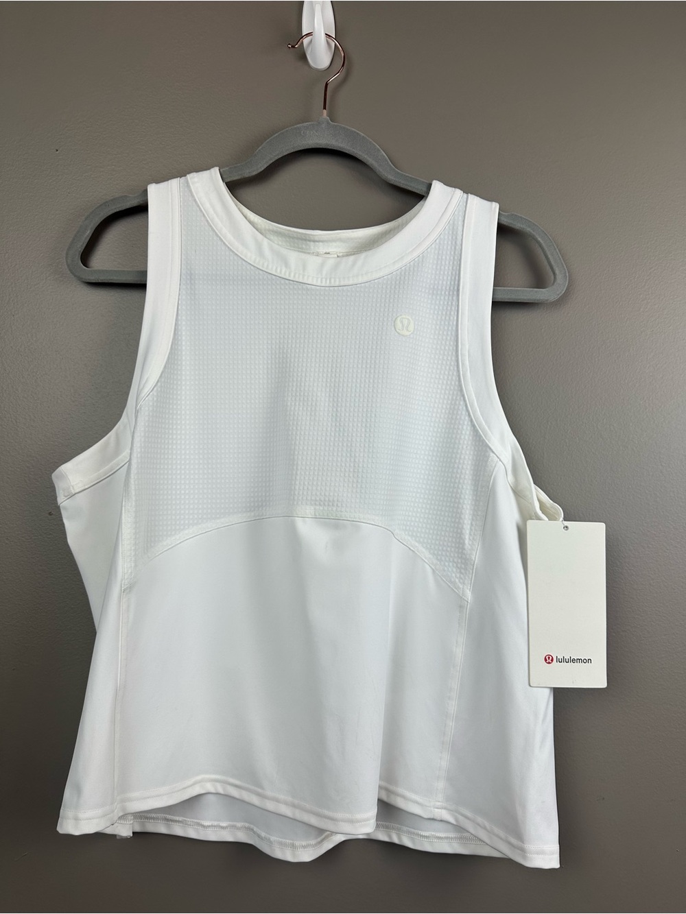 NWT lululemon athletica Grid-Texture Tennis Tank White 12